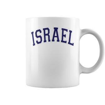 Israel Varsity Style Navy Blue Text Coffee Mug - Monsterry DE