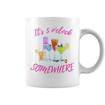 It's 5 O’Clock Somewhere Hello Summer Beach Lover Summertime Coffee Mug - Monsterry UK