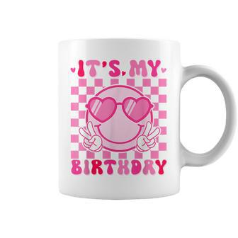 It's My Birthday Ns Girls Kid Boho Groovy Smile Face Bday Coffee Mug - Thegiftio UK