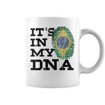 It's In My Dna Brazilian I Love Brazil Flag Coffee Mug - Monsterry DE