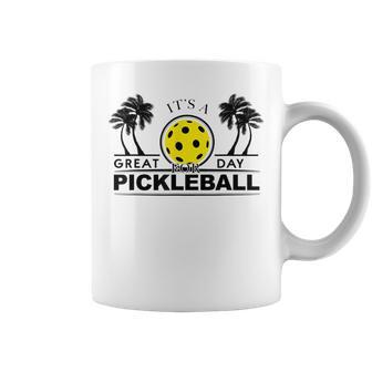 It's A Great Day For Pickleball Palm Trees Sunrise Coffee Mug - Monsterry UK