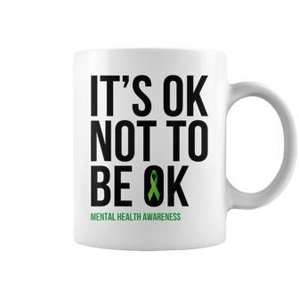 It's Ok Not To Be Ok Mental Health Awareness Ribbon Coffee Mug - Seseable