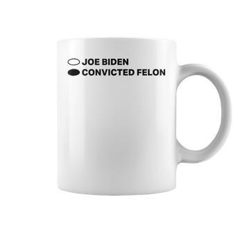 Joe Biden Vs Convicted Felon Humorous Patriot Statement Coffee Mug - Monsterry AU