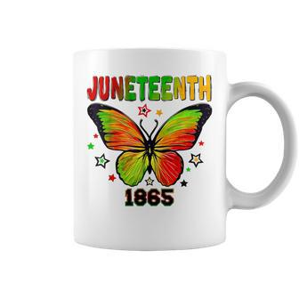 Junenth 1865 Butterfly African Black History Freedom Coffee Mug - Monsterry