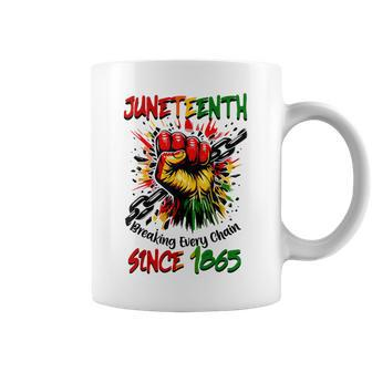 Junenth Breaking Every Chain Since 1865 Black History Coffee Mug - Monsterry