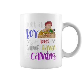 Just A Boy Who Loves Anime Ramen And Gaming Gamer Anime Coffee Mug - Monsterry