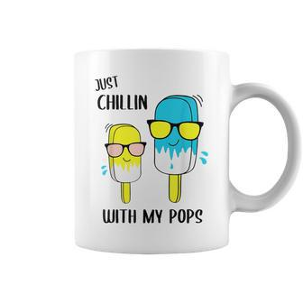 Just Chillin With My Pops Creamsicle Popsicle Coffee Mug | Crazezy AU