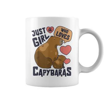 Just A Girl Who Loves Capybaras Capybara Lover Rodent Animal Coffee Mug - Monsterry DE