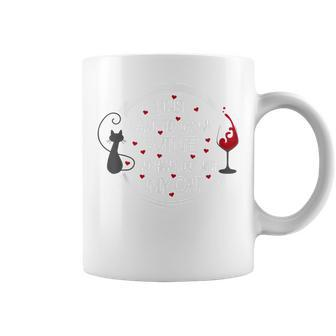 I Just Want To Drink Wine And Hang Out With My Cat Coffee Mug - Monsterry