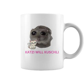 Katzi Will Kuschli Sad Hamster Meme Tassen - Seseable