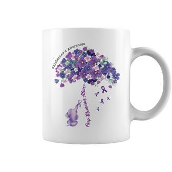 Keep Memories Alive Purple Elephant Alzheimer's Awareness Coffee Mug - Seseable