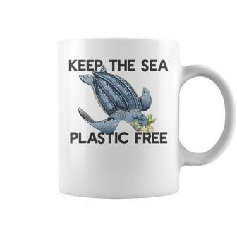 Keep The Sea Plastic Free Turtle With Bag Protect Earth Meme Coffee Mug - Monsterry