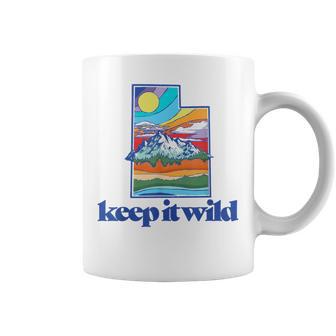 Keep It Wild Utah Vintage Nature Outdoor Graphic Coffee Mug - Monsterry UK