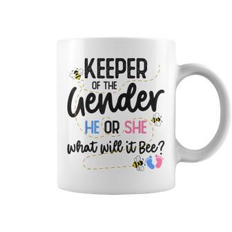 Keeper Of Gender Reveal What Will It Bee Coffee Mug - Seseable