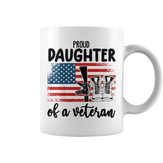 Kids Proud Daughter Of A Veteran Toddler Veterans Day Kids Coffee Mug - Monsterry DE