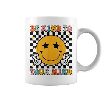 Be Kind To Your Mind Retro Groovy Mental Health Awareness Coffee Mug - Thegiftio UK