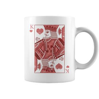 King Of Hearts Valentines Day Cool V-Day Couple Matching Coffee Mug - Monsterry