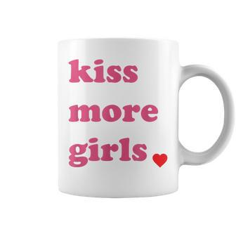 Kiss More Girls Cute Lgbt Lesbian Bisexual Pride Coffee Mug - Monsterry
