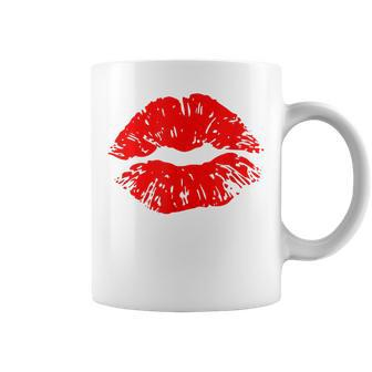 Kiss Red Lipstick Kiss Coffee Mug - Thegiftio UK