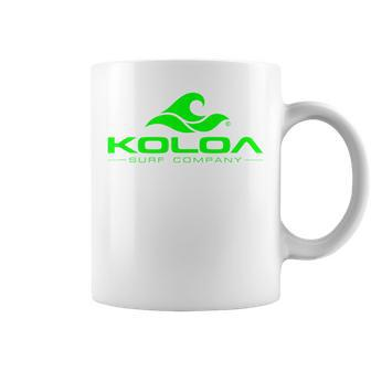 Koloa Surf Classic Wave Green Logo Coffee Mug - Seseable