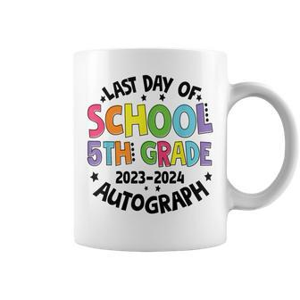 Last Day Of School Autograph 5Th Grade Graduation Boys Girls Coffee Mug - Seseable