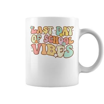 Last Day Of School Vibes Groovy Teacher Student Graduation Coffee Mug - Thegiftio UK