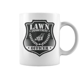Lawn Enforcement Officer Lawn Mowing Gardening Coffee Mug - Seseable
