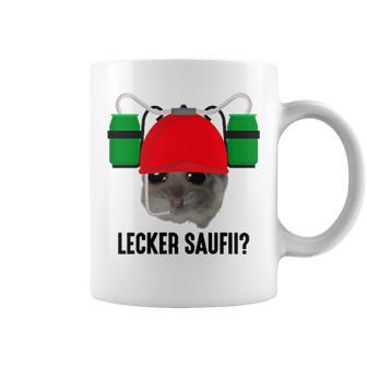 Lecker Saufii Bierchen X Sad Hamster Meme Bier Bierhelm Tassen - Seseable
