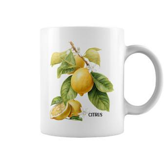 Lemon Fruit Citrus Botanical Cottagecore Aesthetic Gardening Coffee Mug - Monsterry