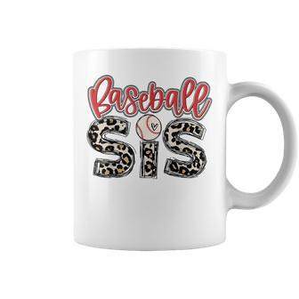 Leopard Baseball Sis Vintage Sport Lover Sister Coffee Mug - Monsterry