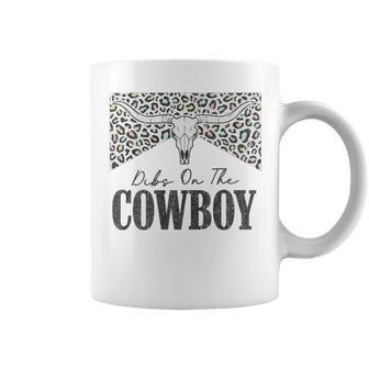 Leopard Dibs On The Cowboy Bull Skull Western Country Coffee Mug - Monsterry UK