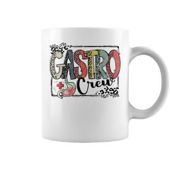 Leopard Lettering Gastro Crew Vintage Gastroenterology Nurse Coffee Mug - Monsterry