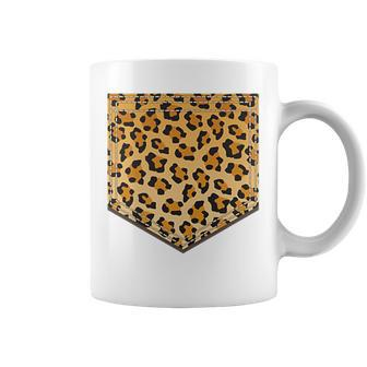 Leopard Print Pocket Cool Animal Lover Cheetah Coffee Mug - Monsterry