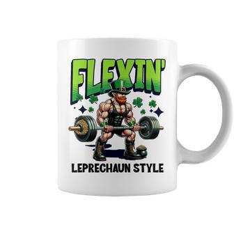 Leprechaun Weight Lifter Irish Workout Gym Coffee Mug | Mazezy