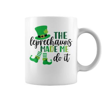 The Leprechauns Made Me Do It St Patrick's Day Boys Men Coffee Mug - Seseable