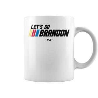 Let's Go Brandon Racing Car Us Flag Idea News 80S Coffee Mug | Crazezy UK