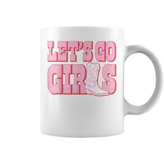 Let's Go Girls Cowgirl Boot Bachelorette Party Matching Coffee Mug - Monsterry UK