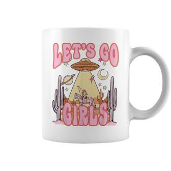 Let's Go Girls Western Space Desert Cowgirl Bachelorette Coffee Mug - Monsterry