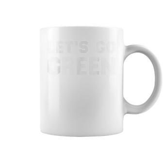 Let's Go Green Team Sports Spirit Game War Camp Parent Crew Coffee Mug - Monsterry