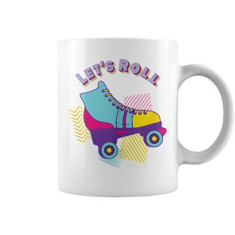 Let’S Roll Roller Skates 70S 80S 90S Skating Retro Vintage Coffee Mug - Monsterry AU