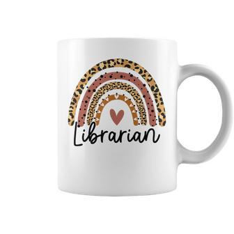 Librarian Rainbow Leopard School Librarian Coffee Mug | Crazezy CA