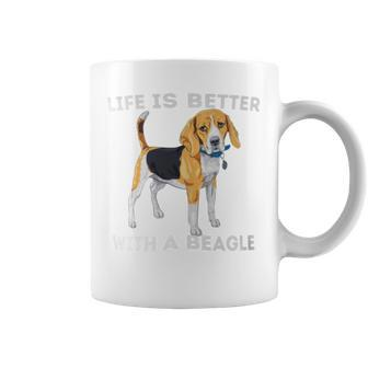Life Is Better With A Beagle Beagle Dog Lover Pet Owner Coffee Mug - Monsterry UK