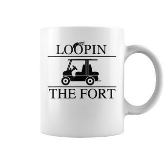 Loopin The Fort Camping Wilderness Golf Cart Looping Coffee Mug - Monsterry