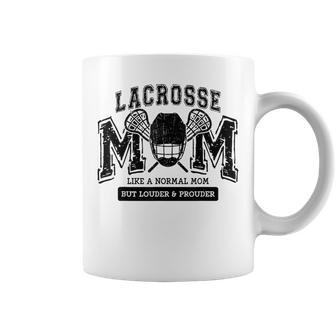 Loud Proud Lacrosse Mom Player Mama Family Cute Coffee Mug - Seseable