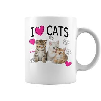 I Love Cats Cat Lover I Love Kittens Coffee Mug - Thegiftio UK
