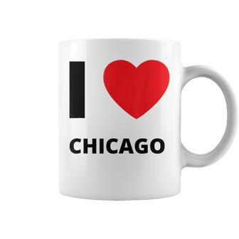 I Love Chicago Heart Illinois Love Fan Apparel Coffee Mug - Monsterry AU