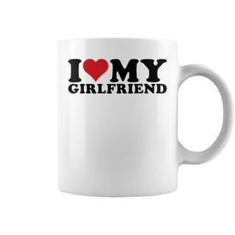 I Love My Girlfriend Gf I Heart My Girlfriend Gf White Coffee Mug - Seseable