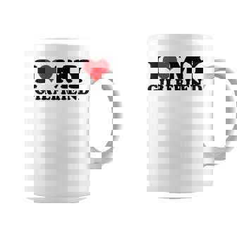 I Love My Girlfriend Gf I Heart My Girlfriend Gf White Coffee Mug | Seseable CA