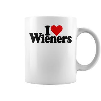 I Love Heart Wieners Sausage Frankfurter Hot Dog Coffee Mug - Monsterry UK