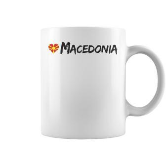 Love Macedonia T Heart Country Flag Souvenir Coffee Mug - Monsterry CA